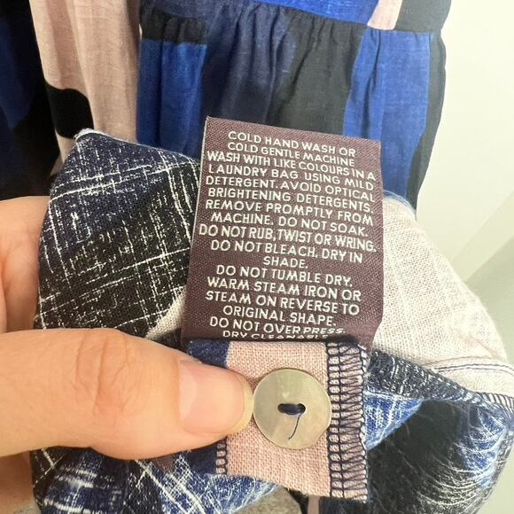 Mister Zimi Lottie Midi Dress in Agave  Geometric Womens Size 10 - Picture 14 of 16